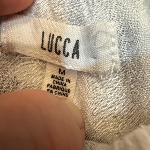 Lucca Off Shoulder Top Gingham Ruffle Flounce‎ Short Sleeve Blouse Medium - Picture 4 of 6